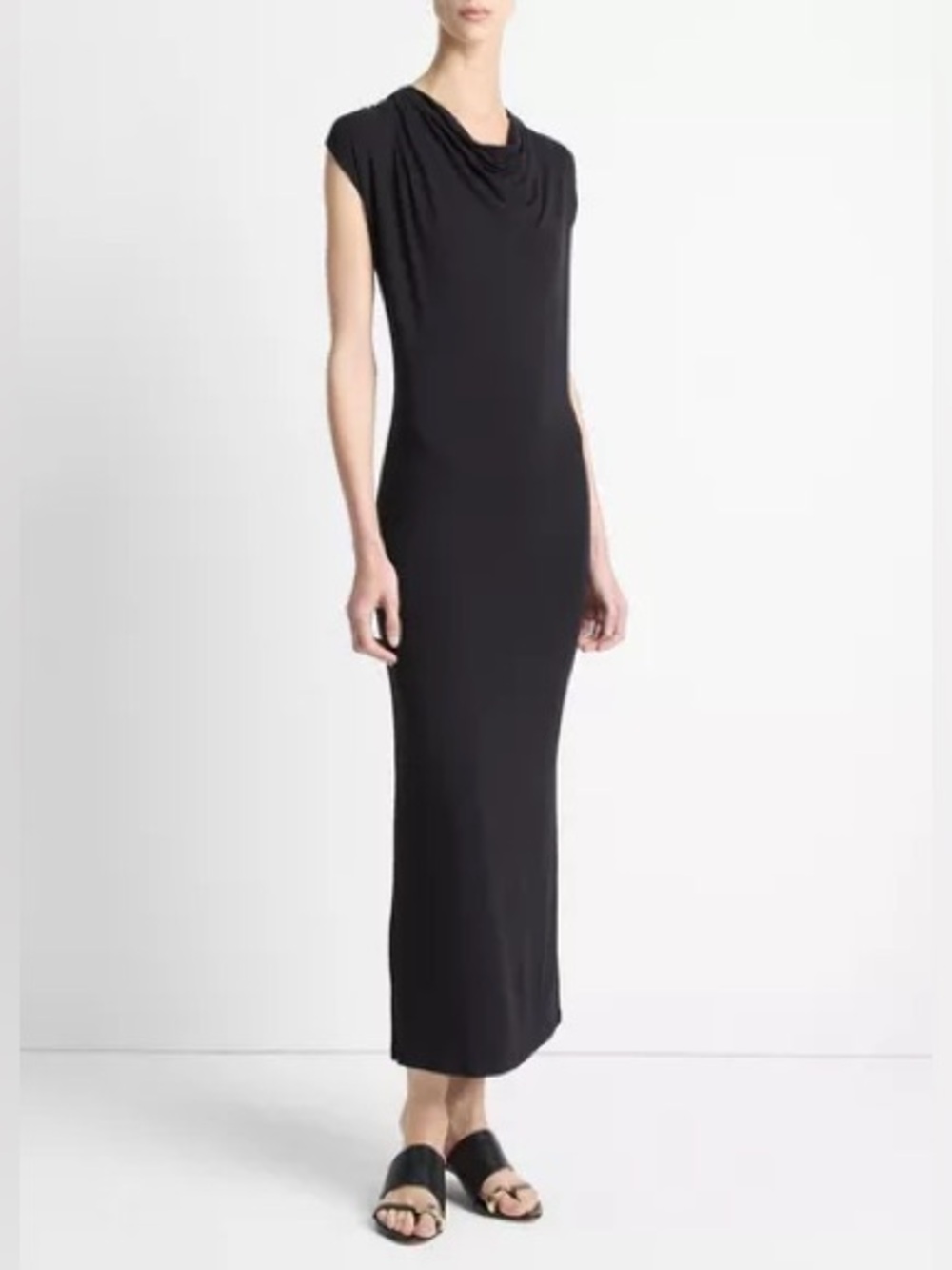Vince  -  Jersey Draped Cowl-Neck Dress Women's Elegant Evening dress